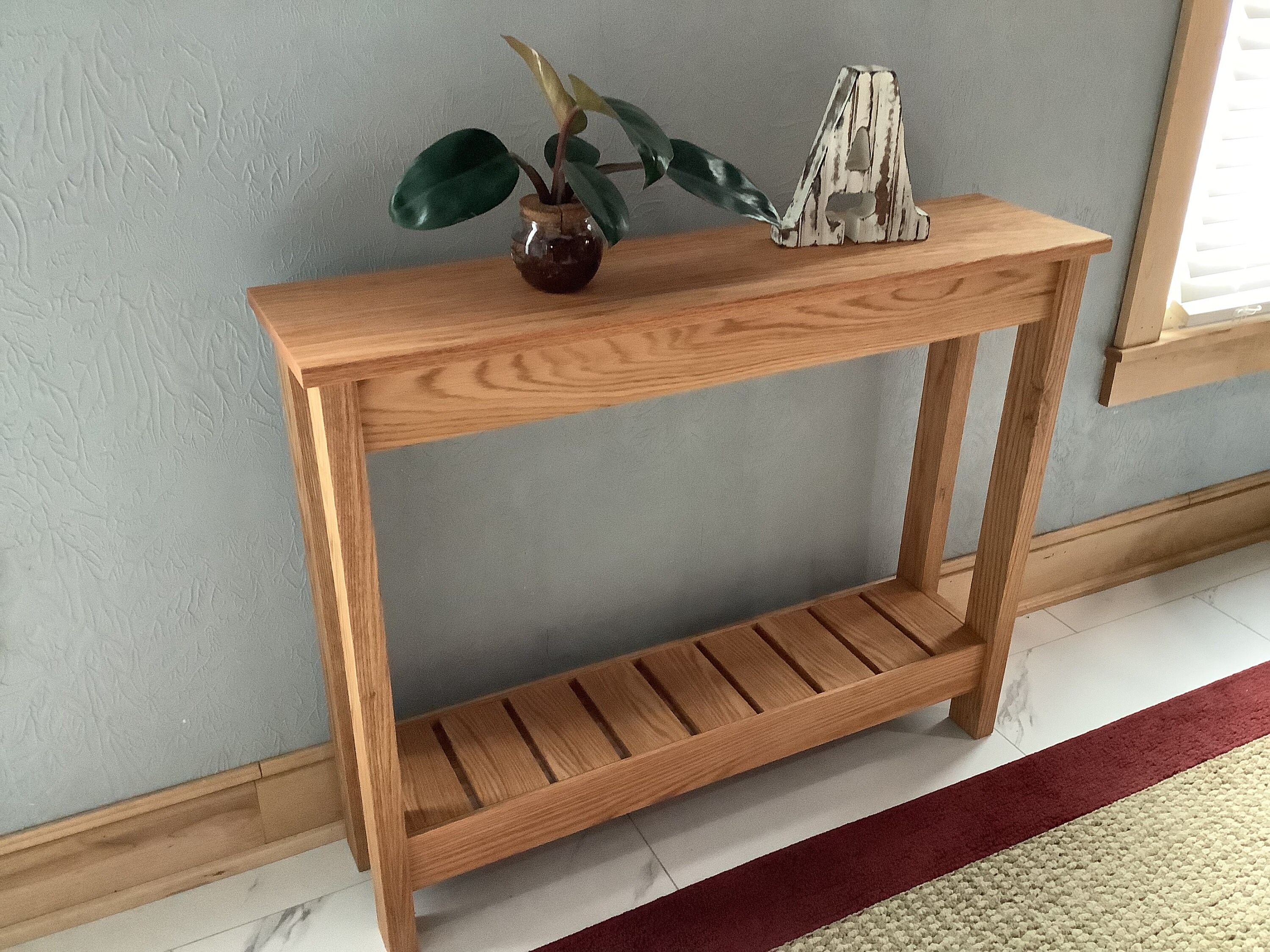Solid Oak Console Table Sofa Table Entryway Table - Etsy