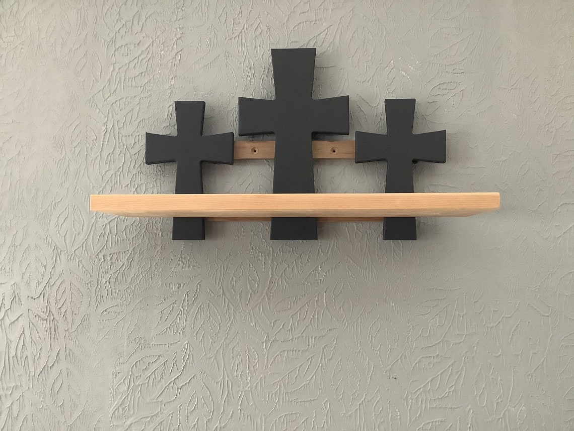 Cross Shelf Religious Wall Decor Etsy