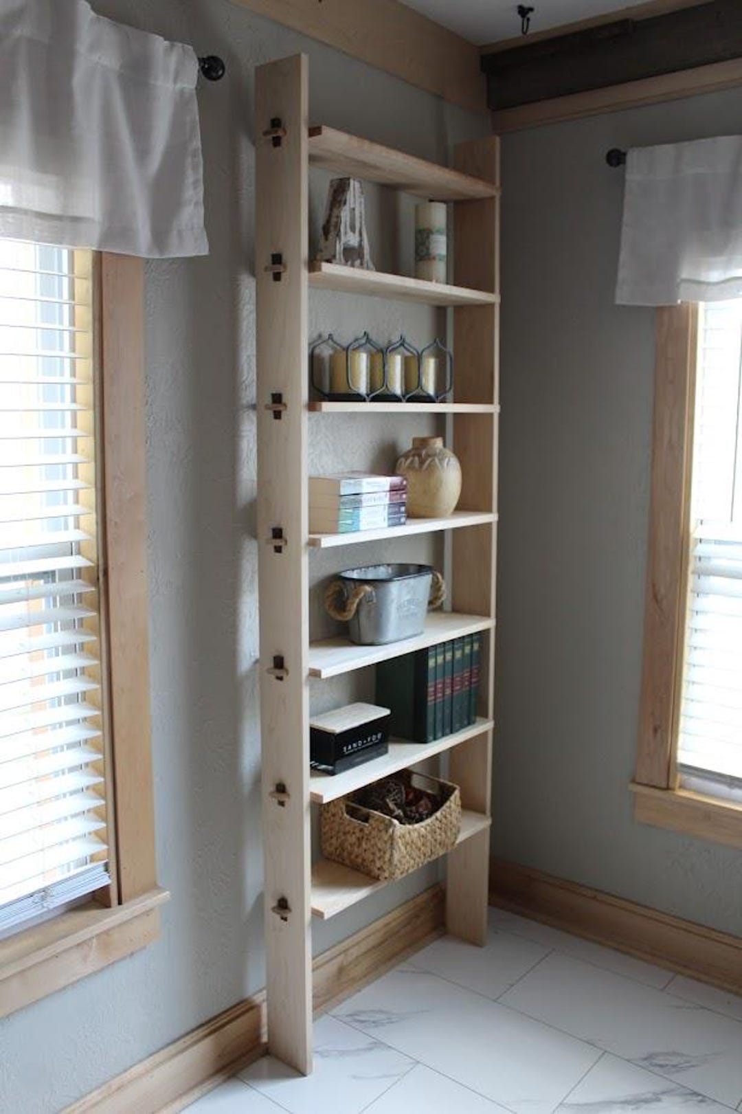 Japanese Inspired Shelving Unit-seven Shelves-mortise & Tenon