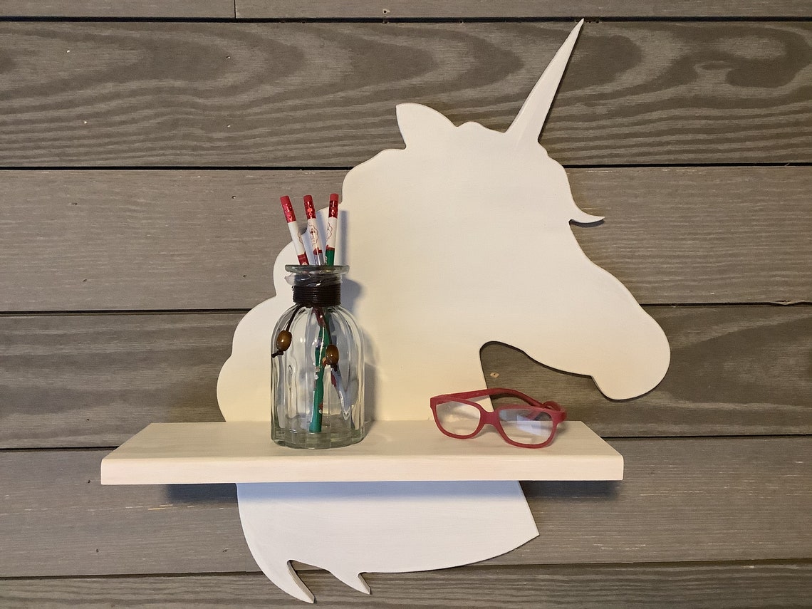 Unicorn Shelf Wall Decor Etsy