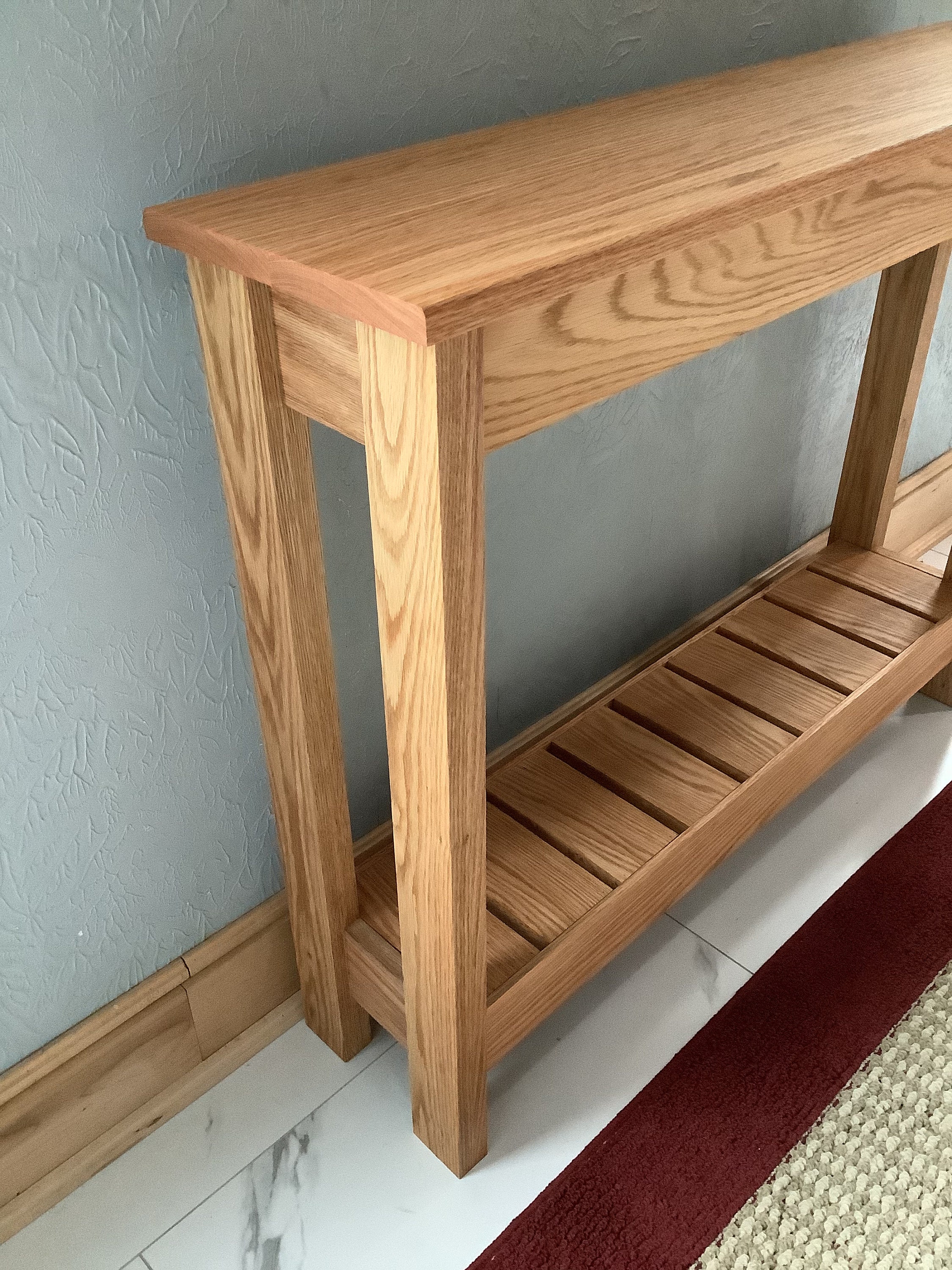 Solid Oak Console Table Sofa Table Entryway Table - Etsy