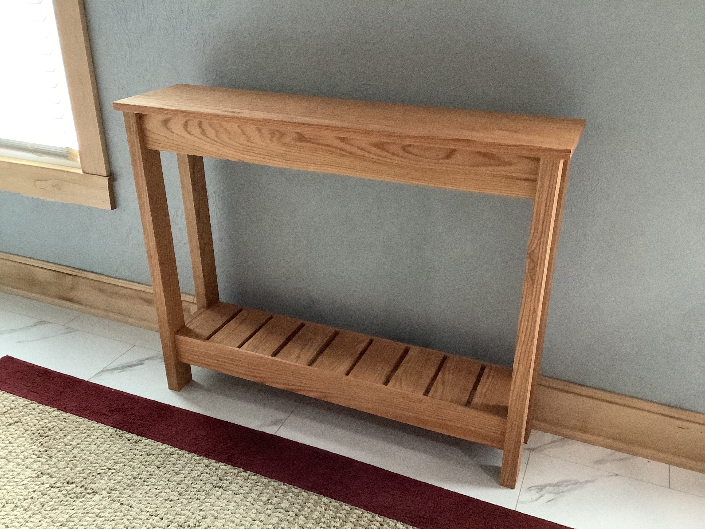 Solid Oak Console Table Sofa Table Entryway Table - Etsy