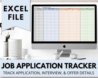 Bewerbung Tracker Excel Tabelle, Job-Suche Tracker, Job-Bewerbung Planer, Job-Suche Tracker, Job-Suche-Planer