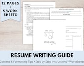 Resume Guide, Resume Writing Guide, Resume Help, Resume Writer, Resume Workbook, Resume Builder