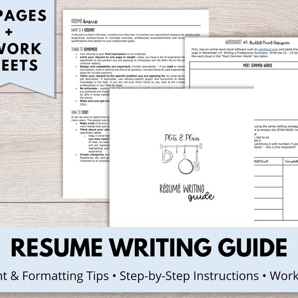 Resume Guide, Resume Writing Guide, Resume Help, Resume Writer, Resume Workbook, Resume Builder