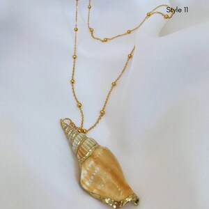 Seashell Pendant Necklace, Natural Seashell Necklace, Boho Jewelry ...