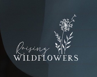 Raising Wildflowers Car Decal, Mom Life Car Decal, Car Decals for Women, Car Decal for Mom, Mom Car Decal, Wildflower Decal