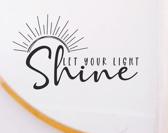 Let Your Light Shine Mirror Decal, Inspirational Mirror Decal, Mirror Decal Affirmation, Mirror Decal for Bathroom, Mirror Decal Sticker