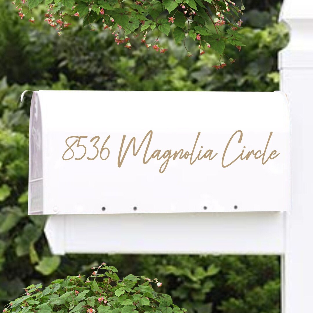 Mailbox Decal Modern, Mailbox Number Decal, House Number Decal, Custom