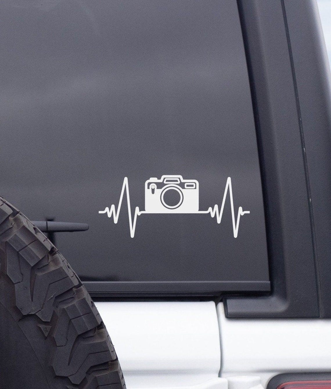 Camera Car Decal, Camera Heartbeat Decal, Camera Car Sticker, Camera ...