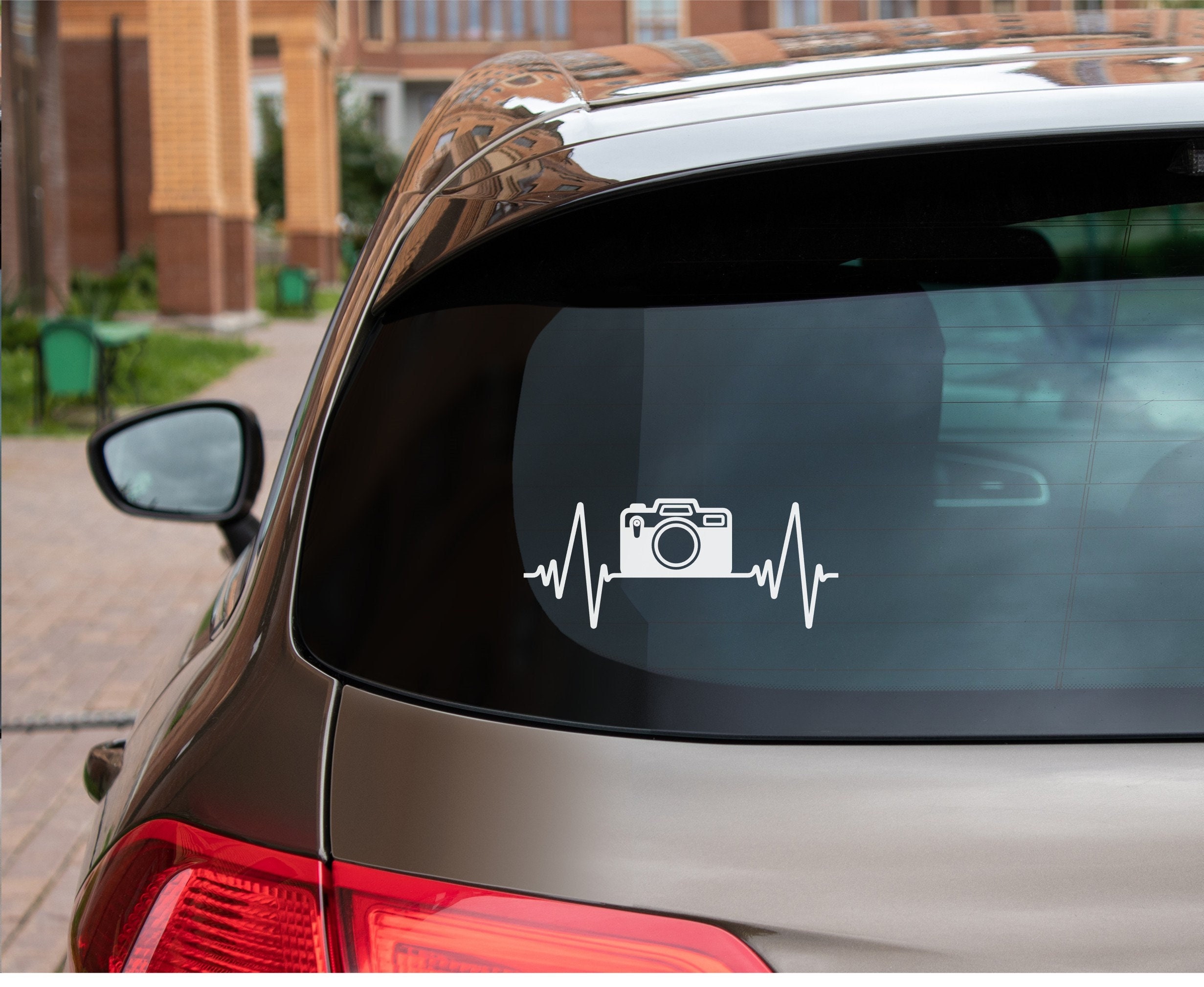 Camera Car Decal, Camera Heartbeat Decal, Camera Car Sticker, Camera ...