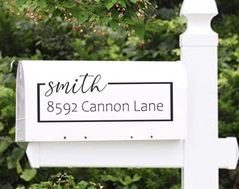 Address Decal for Mailbox, Mailbox Number Decal, House Number Decal, Custom Mailbox Decal, Address Decal for House, Mailbox Decal Modern,