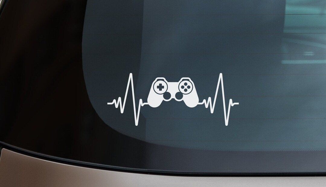 Game Controller Car Decal, Game Controller Heartbeat Decal, Game ...