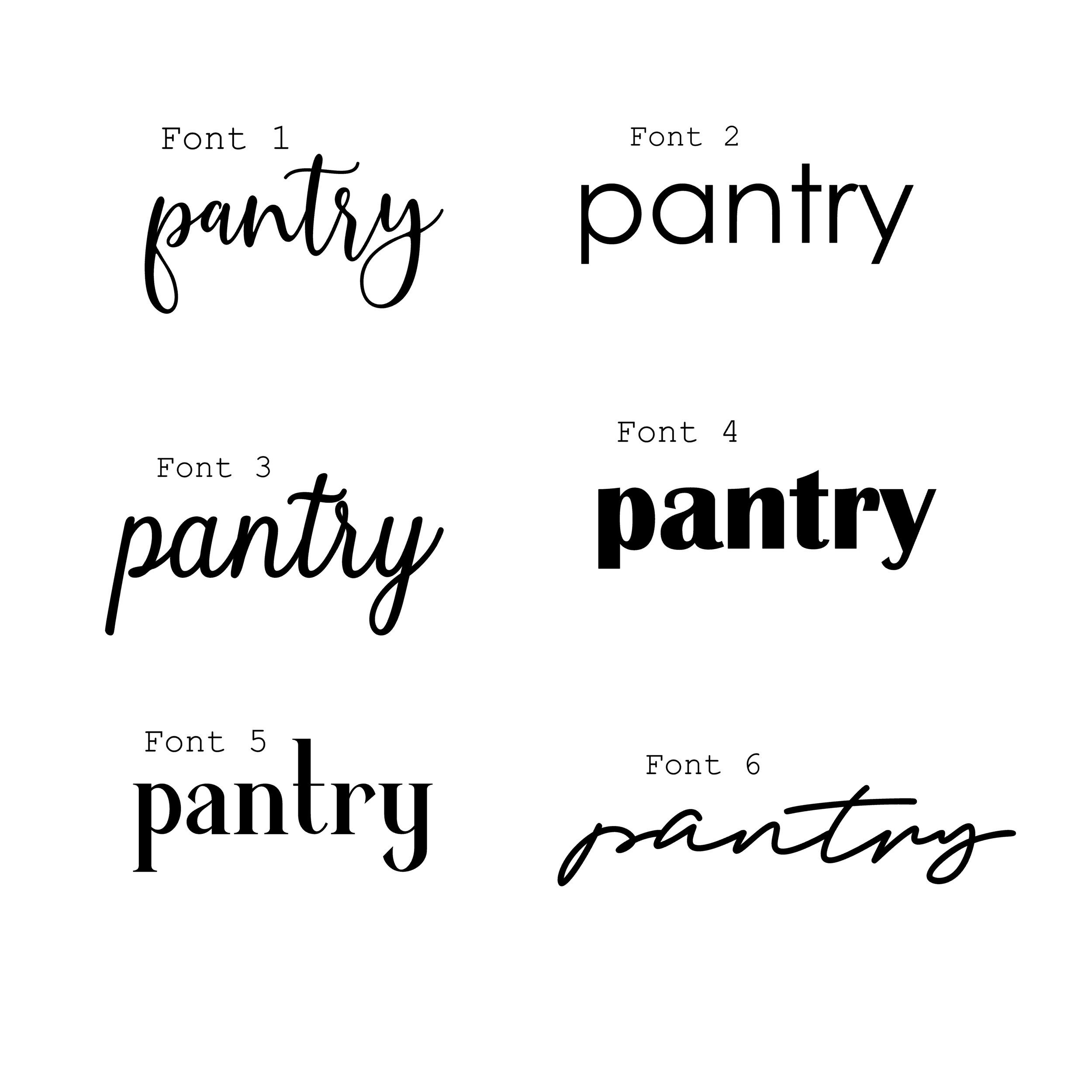 Pantry Decal, Pantry Door Decal, Pantry Door Label, Pantry Door Sticker ...