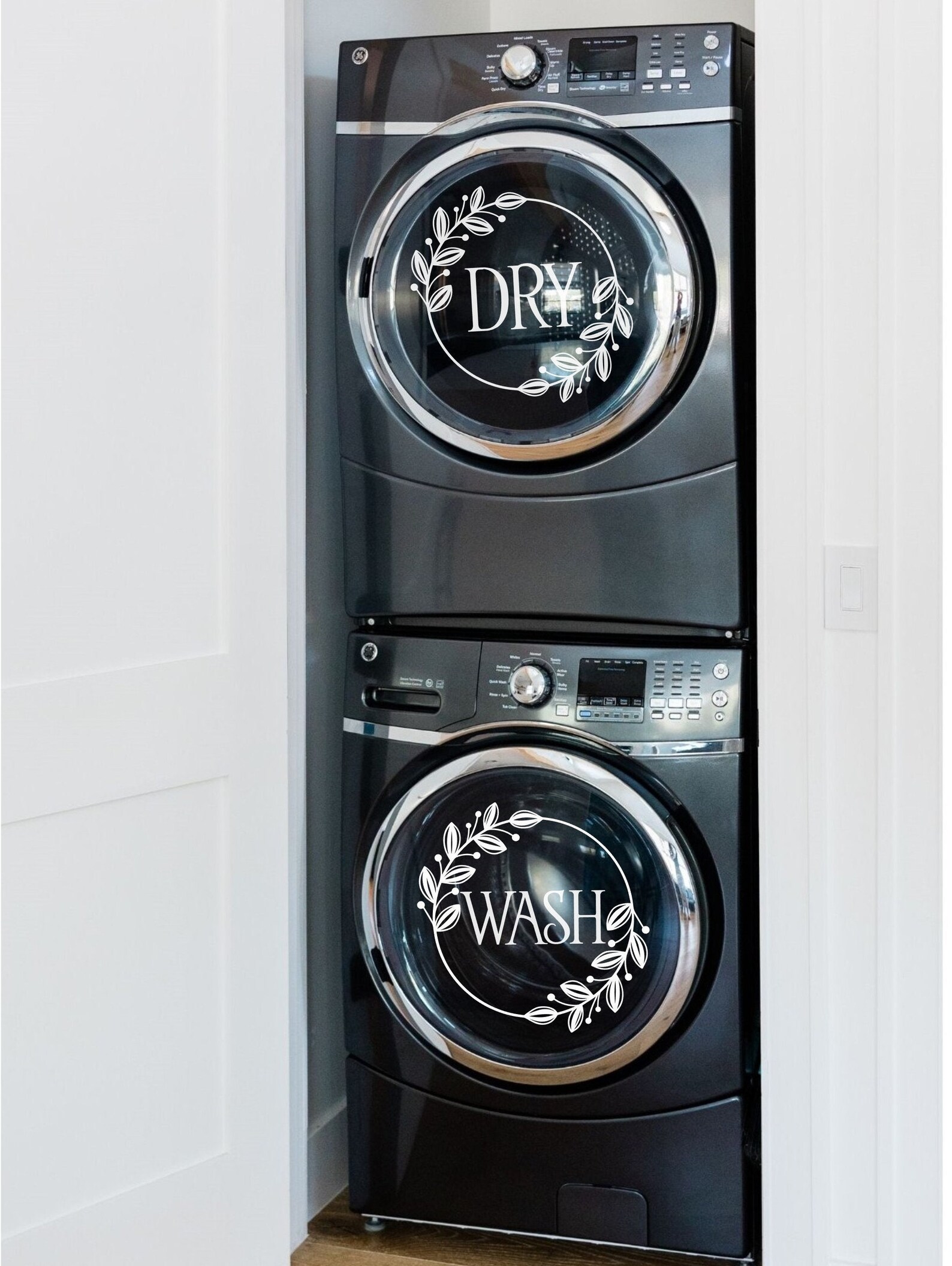 Washer and Dryer Decals, Wash and Dry Laundry Decals, Washer Dryer ...