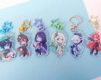 Archons Keychain | Genshin Keychain Venti Zhongli Raiden Nahida Furina Mavuika