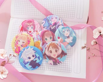 Kawaii metal buttons | Anime metal buttons | Sakura | Satoru Gojo | Toga | Miku | Sonic