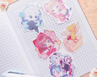 Cute Stickers | Kawaii girl sticker | Pink girl Sticker | Anime Stickers