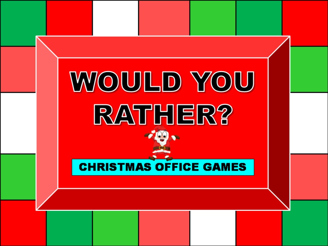 Christmas Office Game, Would You Rather, Workplace Christmas Game