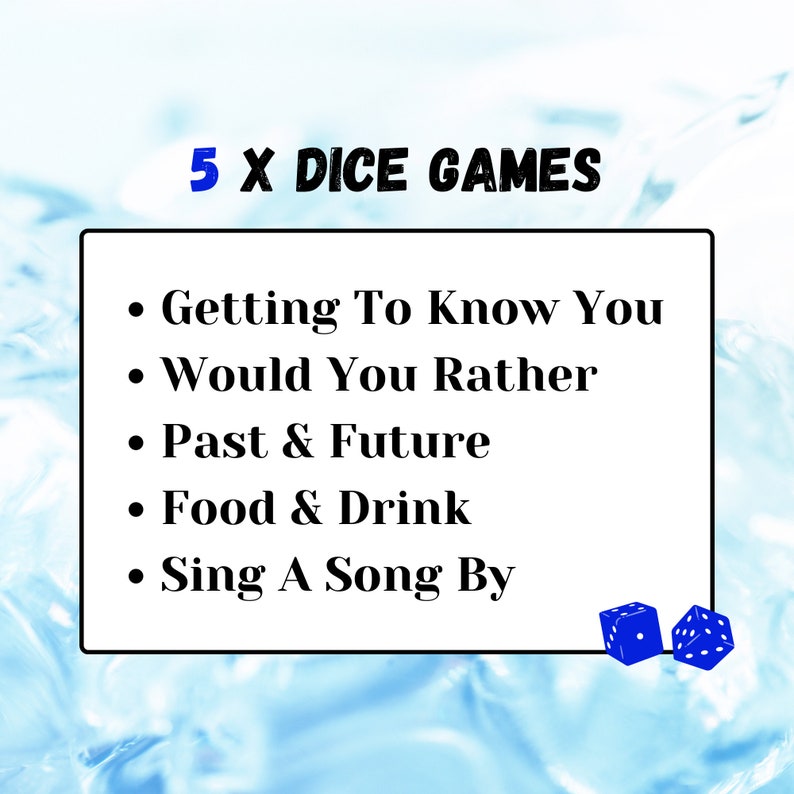 Roll the Dice Game, Conversation Starter Game, Icebreaker Game, Getting ...