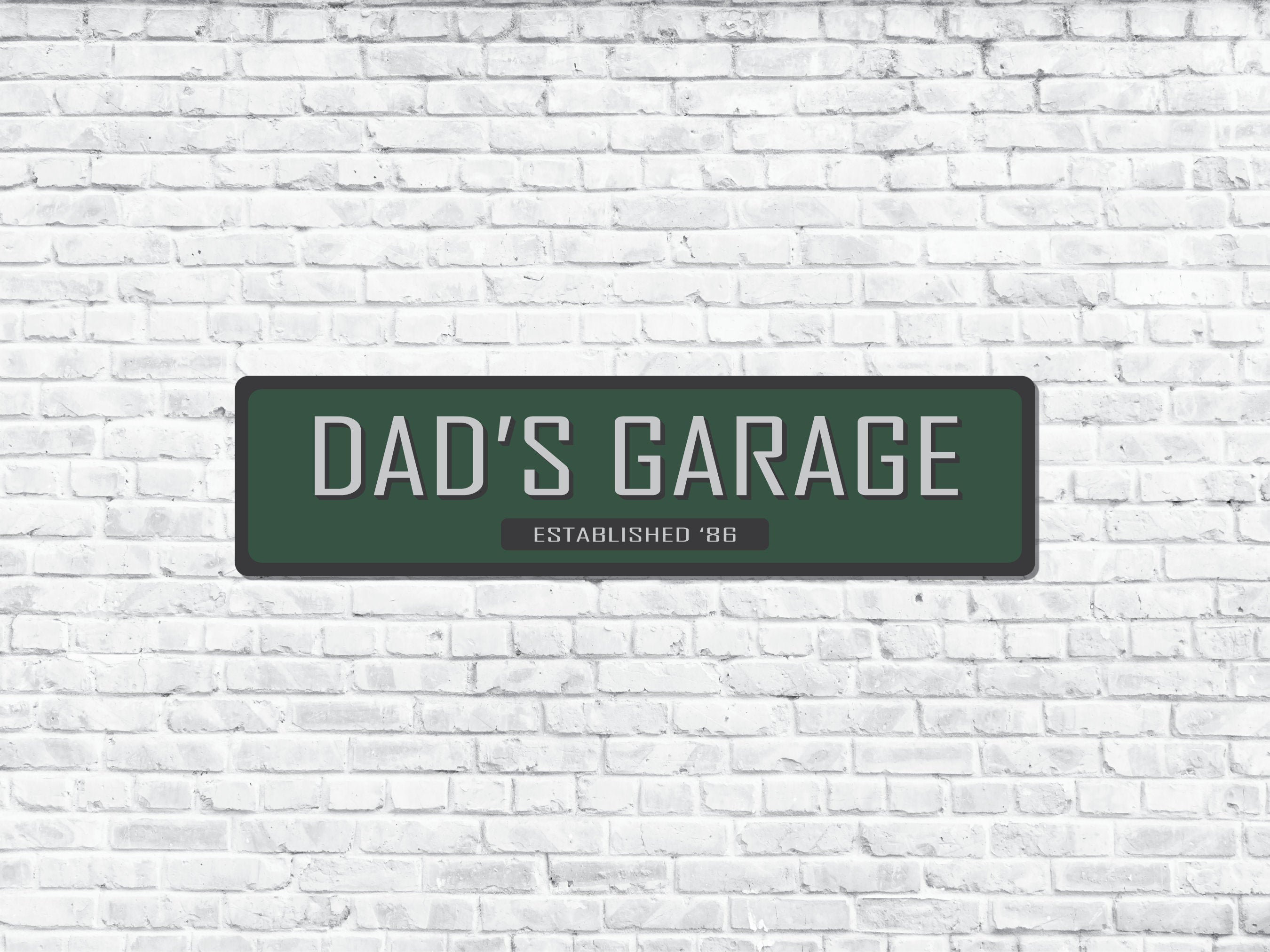 Personalised Dad's Garage Sign Metal Gift for dad Custom Etsy
