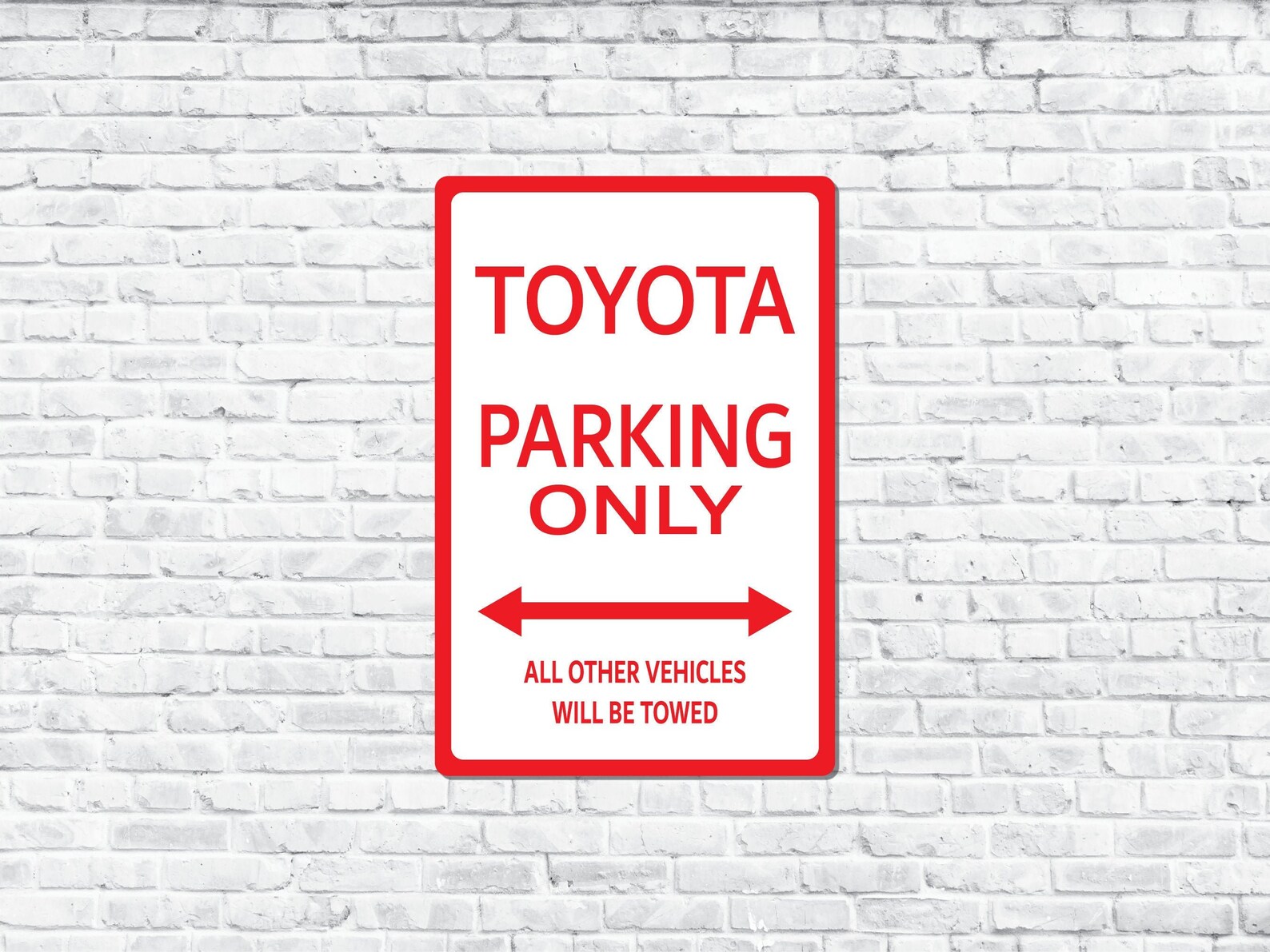 Personalisiertes Metall Parkschild Weiß mit rotem Text | Etsy