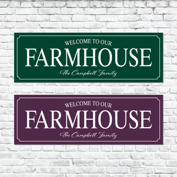 Personalised Welcome To Our Farmhouse Sign, Change the text to suit your needs, Custom Sign, Home Decor, Farmhouse Decor, Entry Way Sign