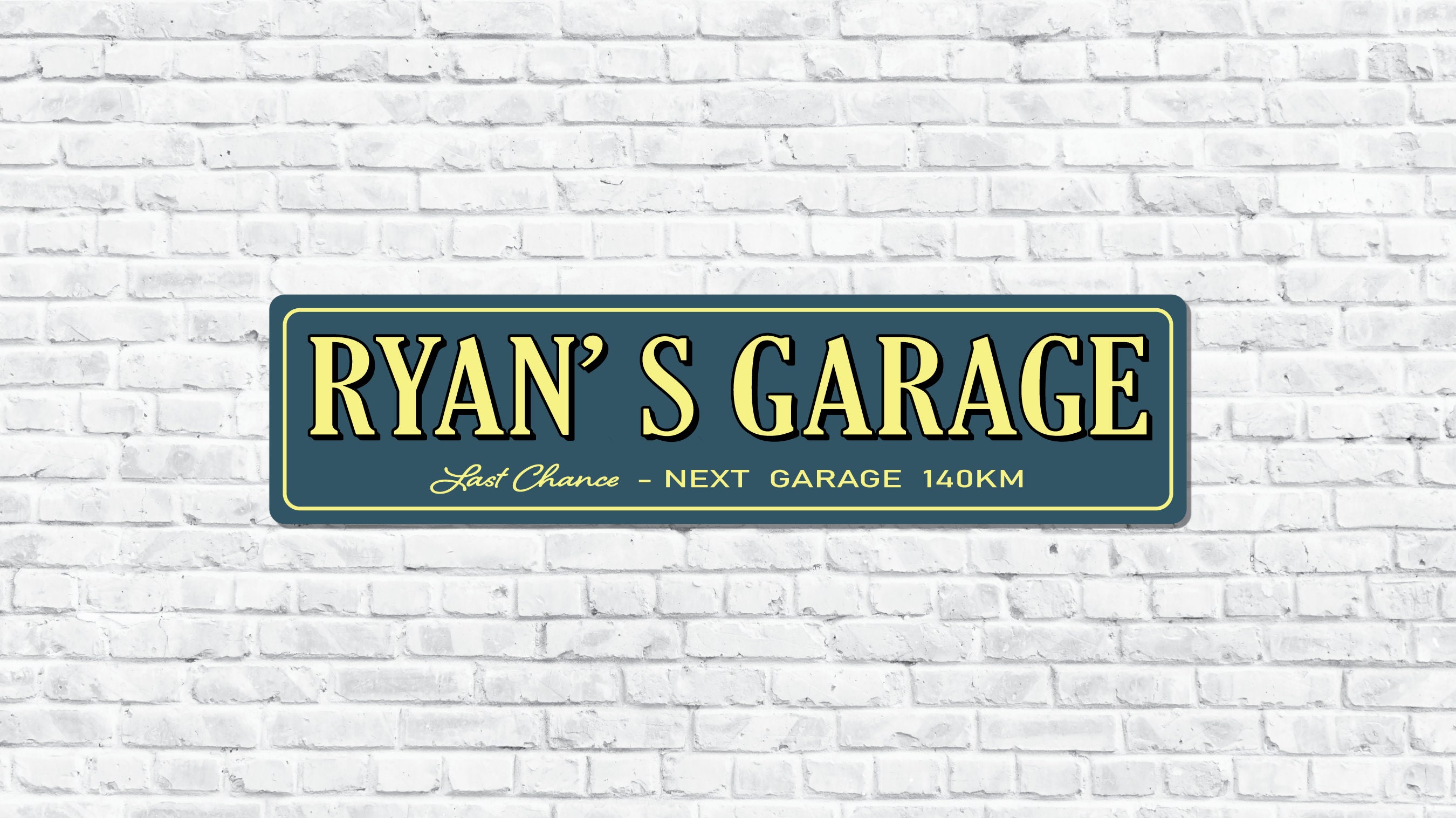 Personalised Garage Sign Custom Name Garage Sign Outdoor Etsy UK