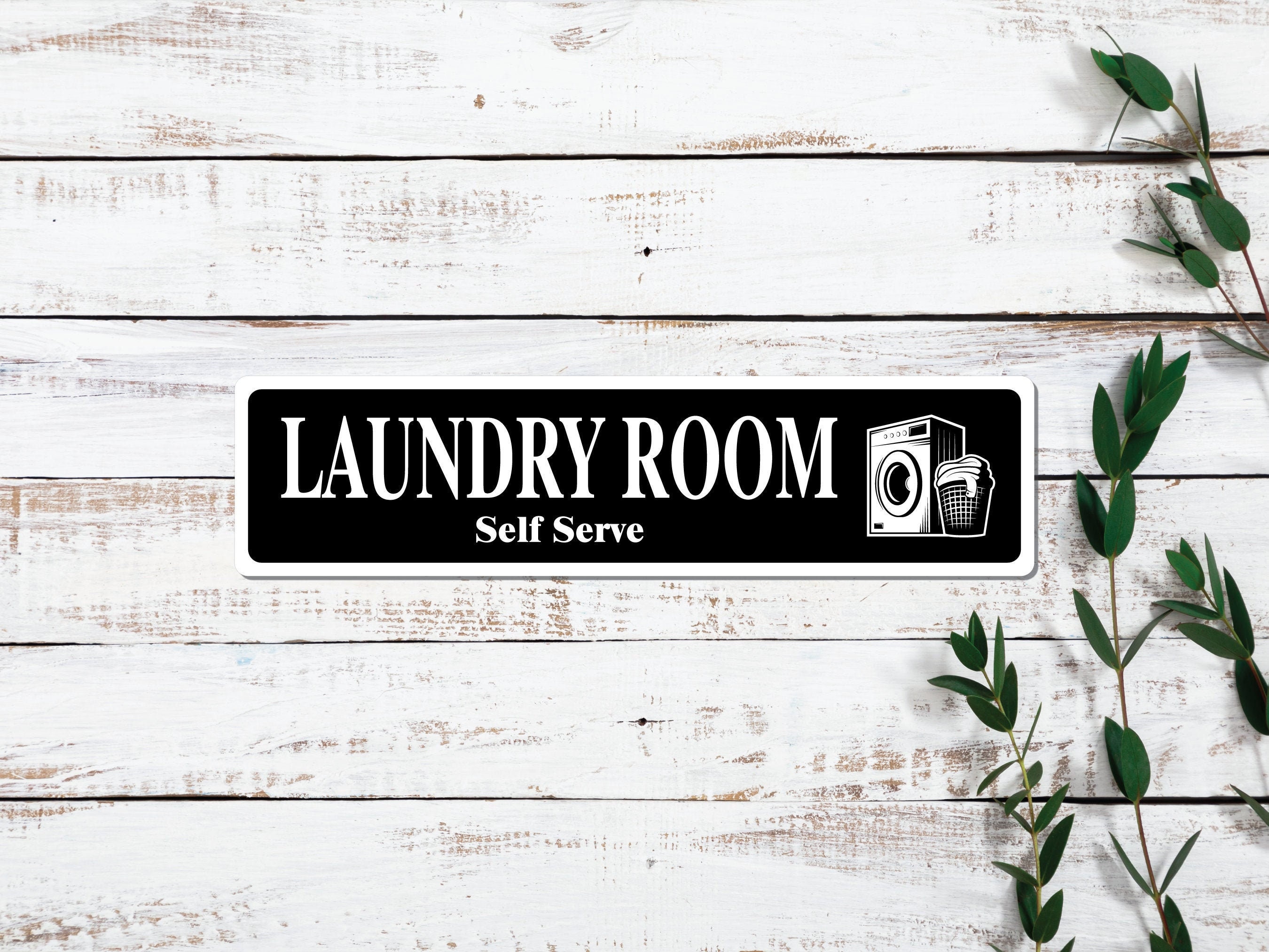 Wäscheschild Selbst servieren Metall Wäscheschild schwarzer | Etsy