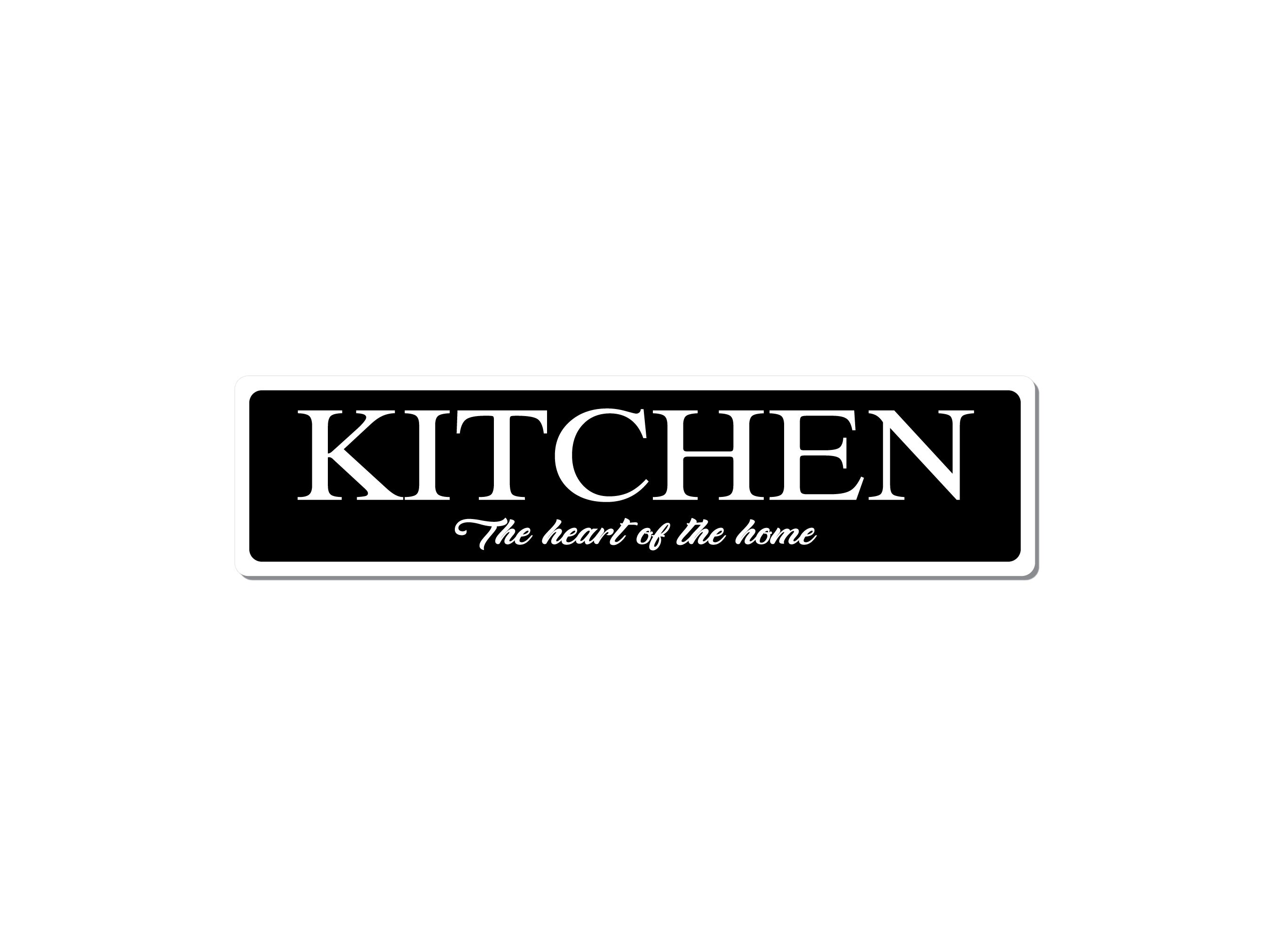 Kitchen Sign Metal Kitchen Sign Black W/ White Text Home Etsy UK
