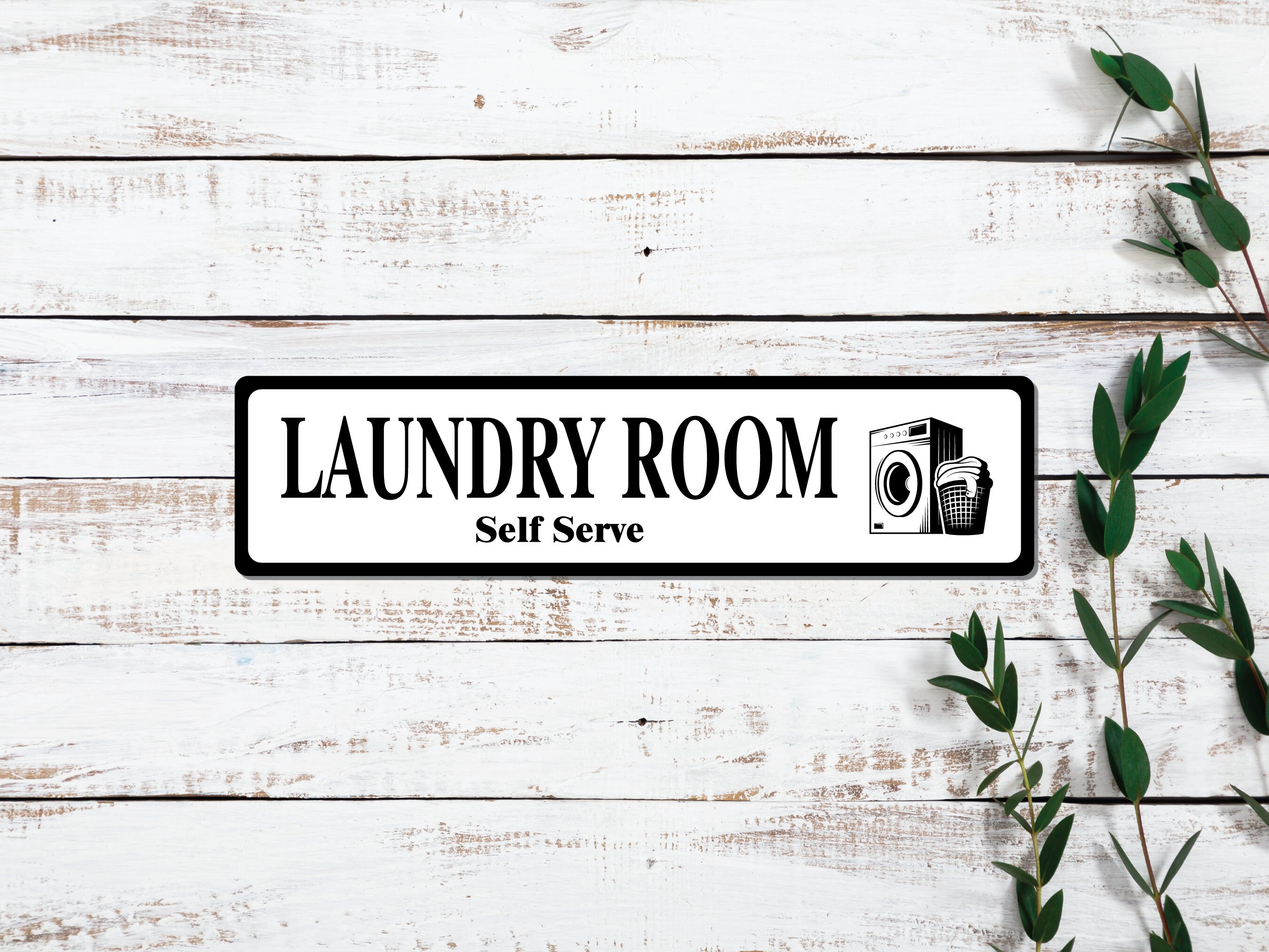 Wäscheschild Selbst servieren Metall Wäscheschild schwarzer | Etsy