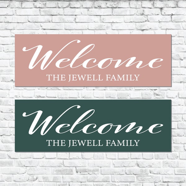 Personalised Welcome Sign, Change The Text To Suit Your Needs, Family Name Sign, Metal Home Decor Wall Sign, Custom Gift, Entry Way Sign