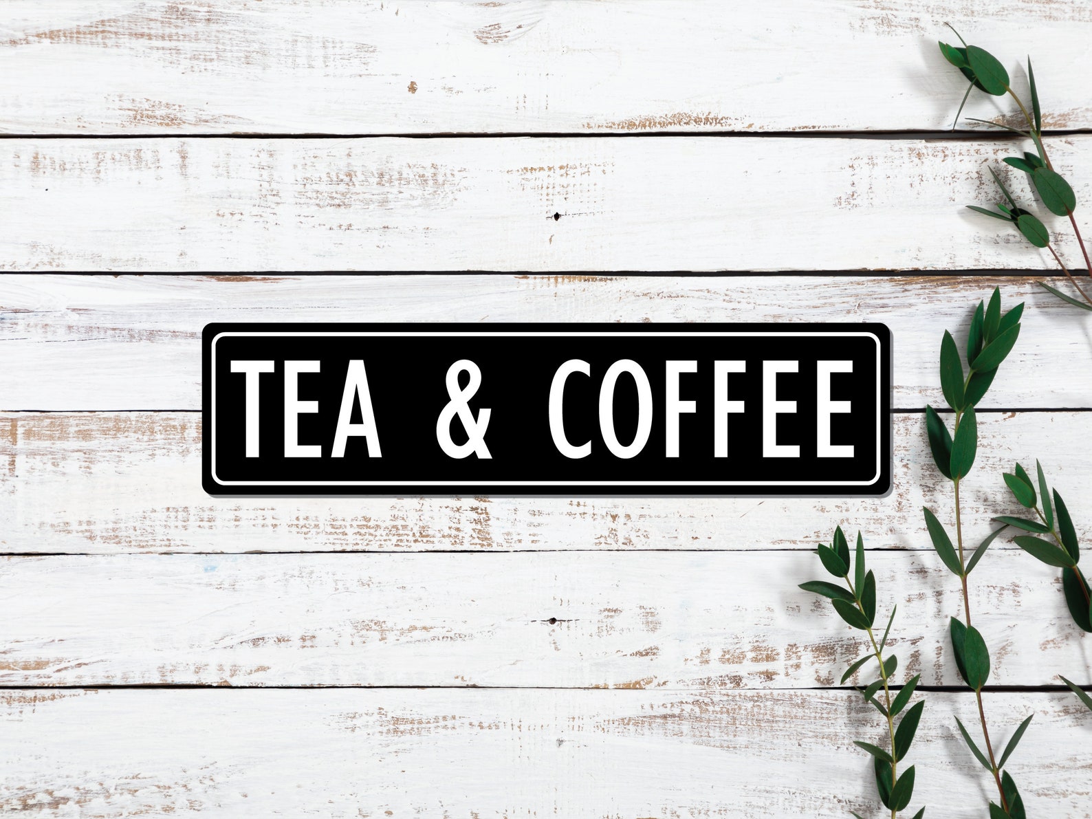Tea and Coffee Sign Metal Kitchen Decor Wall Sign White W/ Etsy