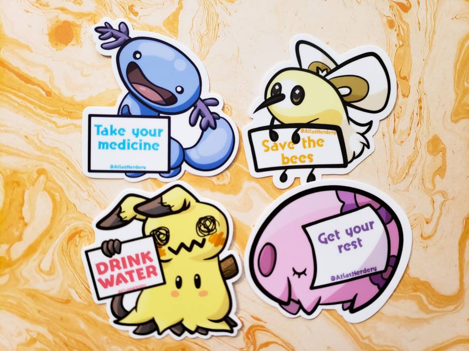 Get Your Rest Self Care Pokémon Sticker 3 Waterproof Etsy