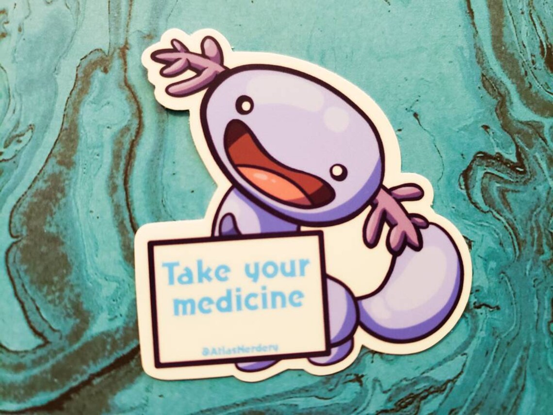 Take Your Medicine Self Care Pokémon Sticker 3 Etsy