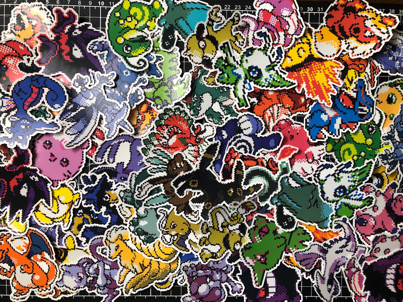 Haunter Gold Silver Crystal Version Sprite Sticker Gen 2 Johto Etsy