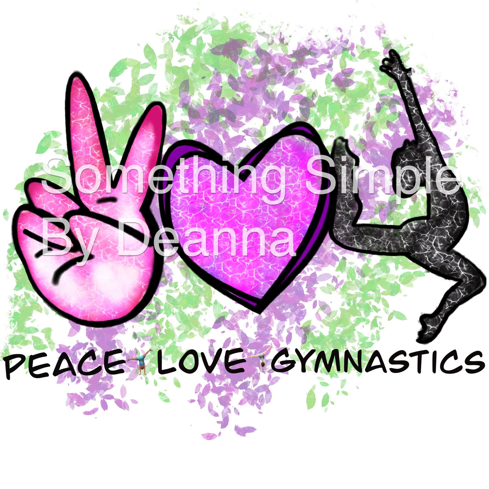 Peace, Love, Gymnastics, Gymnast, Sublimation, Png, Digital Download