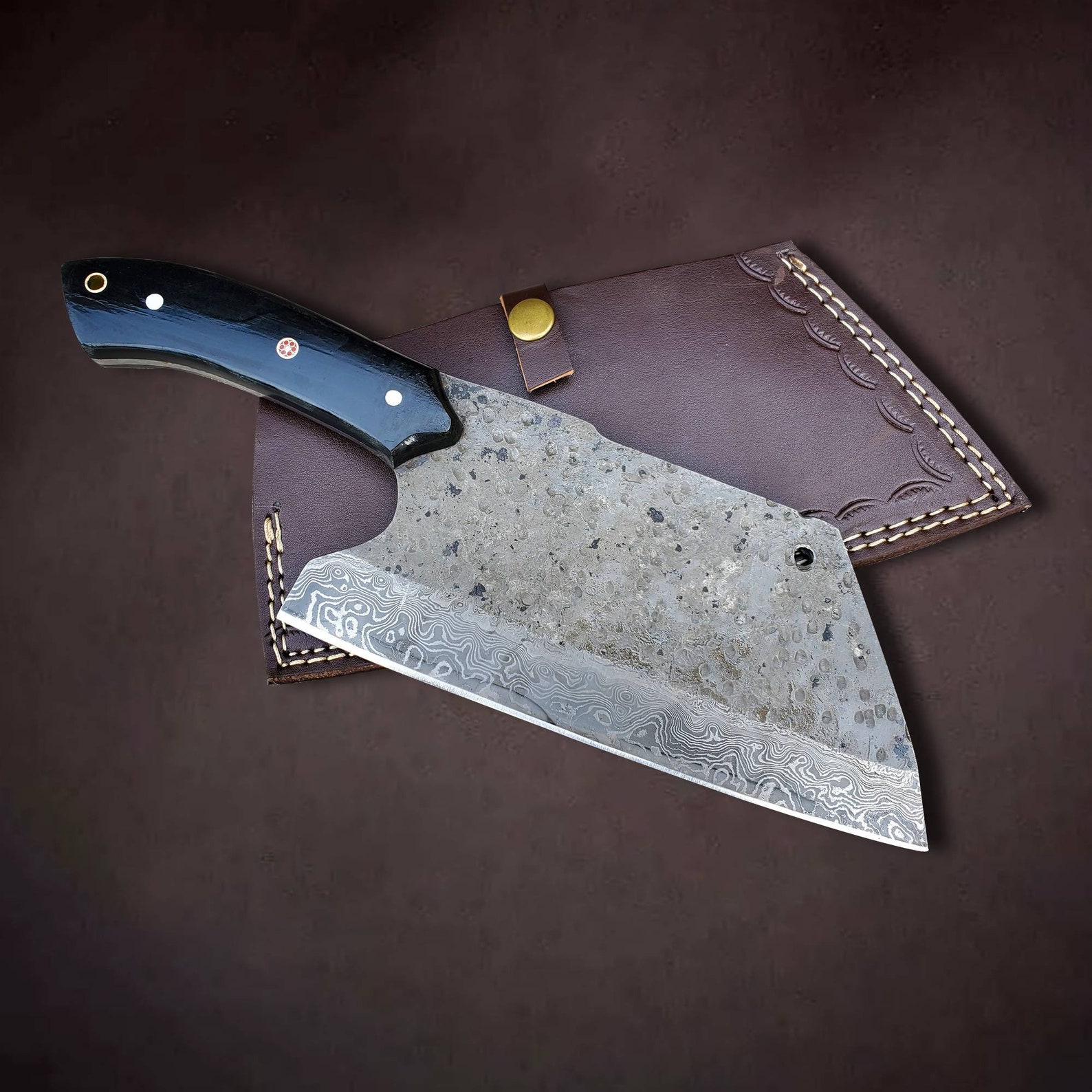 Handmade 8 Damascus Steel Butcher BBQ Boning knife Etsy