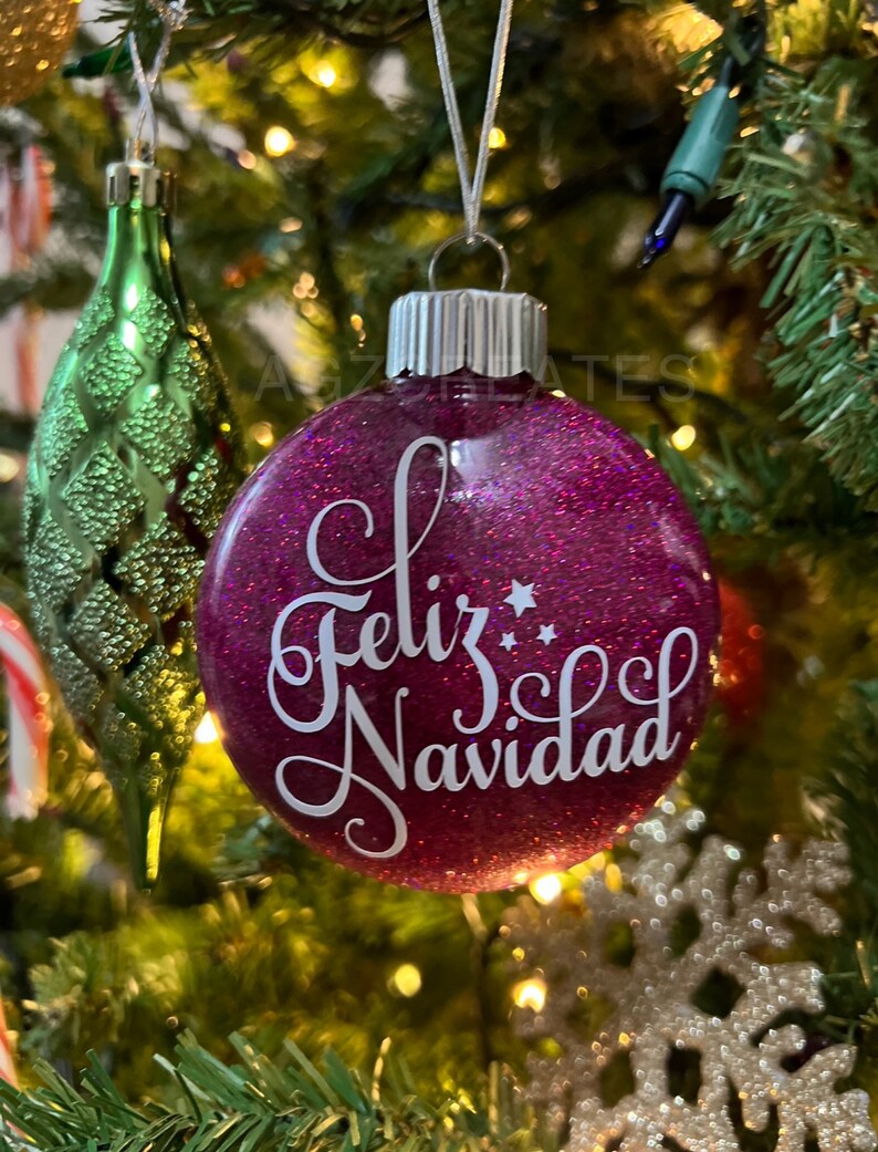 Feliz Navidad Christmas Ornament Spanish Christmas Hispanic Christmas