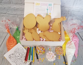 DIY Easter Shortbread Biscuits-Biscuits Decorating Kit-Sugar Cookies Activity-Easter parties- Kids Decorating Activity-Easter DIY Cookie