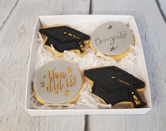 Graduation Shortbread Biscuit-Sugar Cookies-Graduation Biscuit gift-Graduation Gift-Graduate Biscuit-You Did It Cookie-Class Of 2023-Congrat