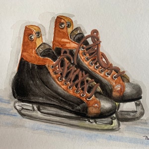 Vintage Men’s Skates - watercolour