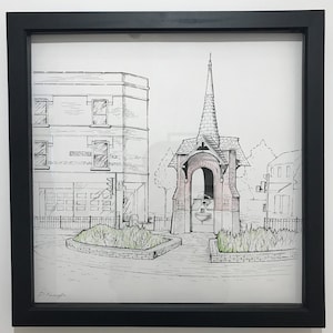 Drinking Fountain, George Green, Wanstead - Original Ink Sketch