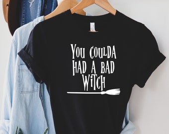 You Coulda Had a Bad Witch Cute Funny Halloween Ghost and Ghoul Unisex Short Sleeve V-Neck T-Shirt
