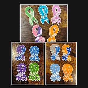 Autoimmune Ribbon Stickers: Chronic Illness Awareness, Water Resistant (3-Pack)