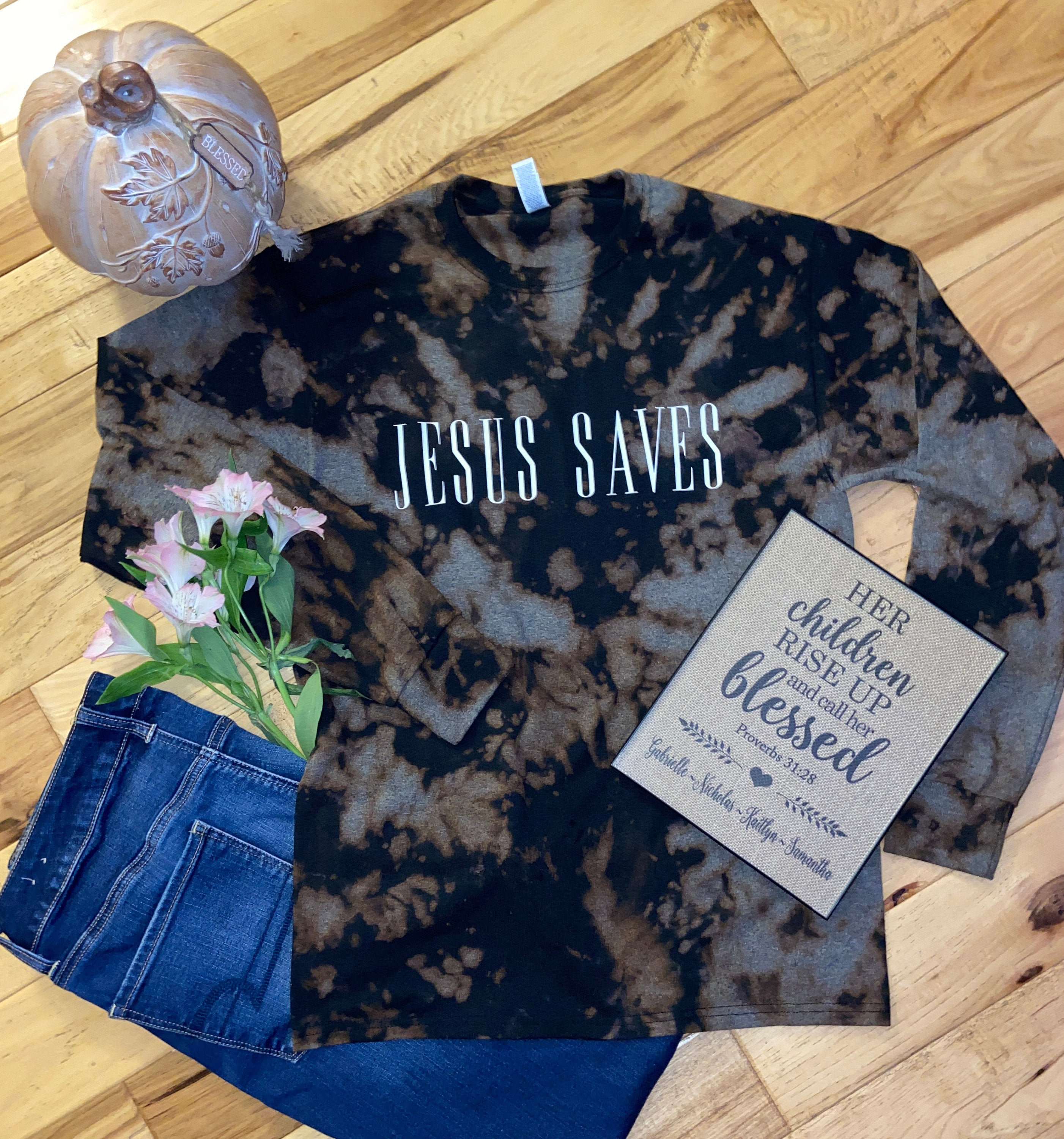 Jesus Saves Flower Kids T Shirt Jesus Saves Flower Kids T Shirt
