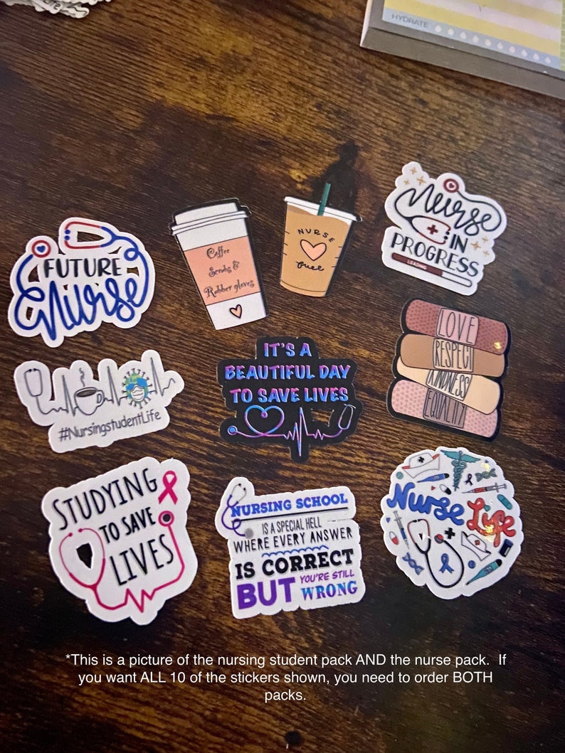 Nursing Student & Nurse Sticker Pack Holographic - Etsy