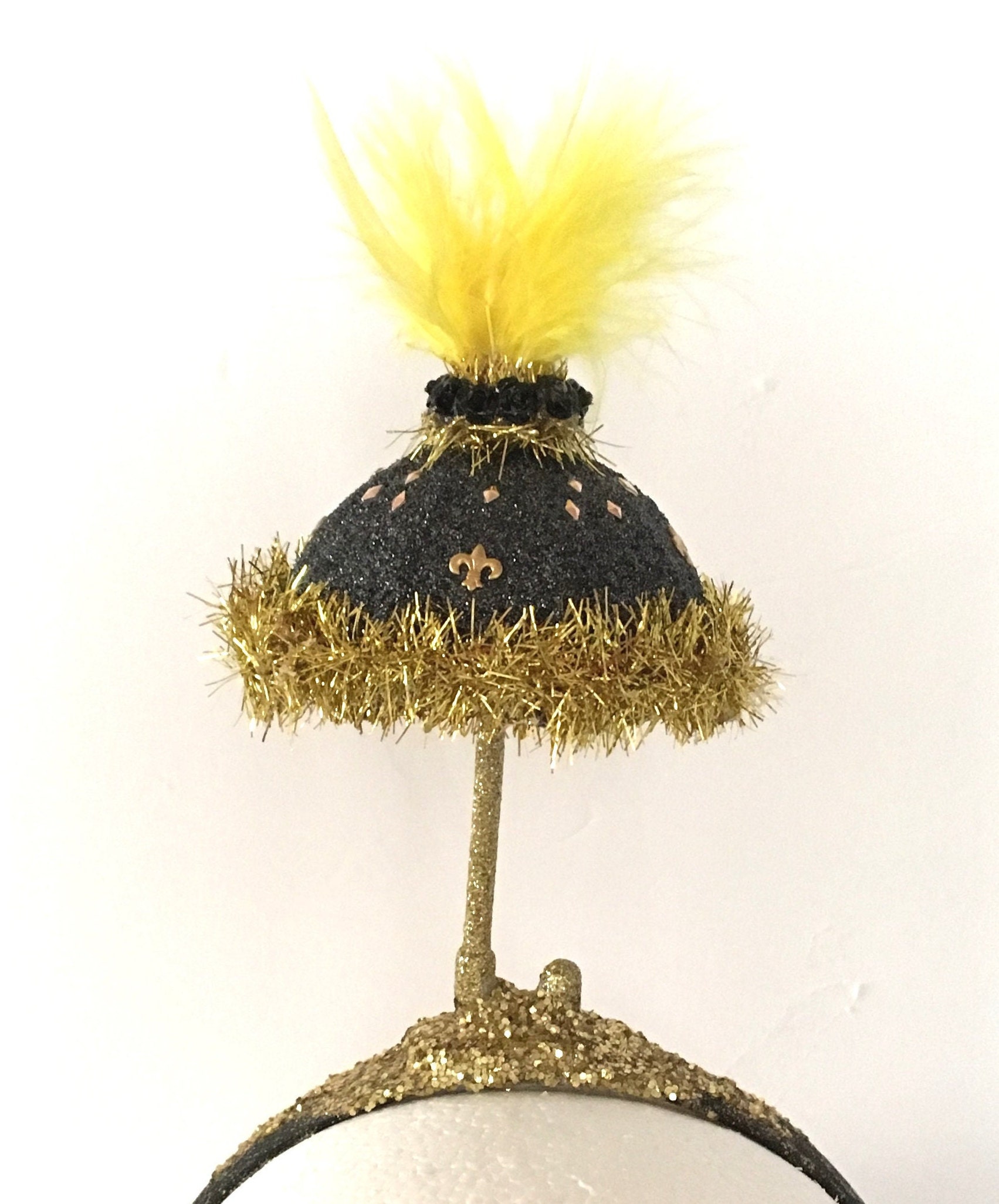 Second Line Umbrella Headband Black and Gold Etsy