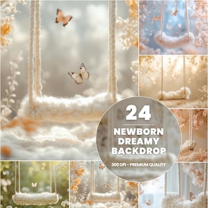 24 décors de rêve pour nouveau-nés : superpositions numériques de photographies de bébé (téléchargement numérique)