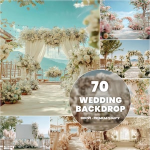 70 Wedding Backdrop for Ceremony, Wedding backdrop DecorRustic Floral Design, Photo Booth Decor, Elegant Wedding Decor, Studio Backdrops